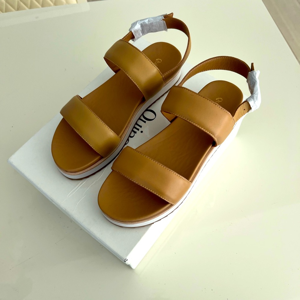 Quince Italian Leather Platform Sandal Size 7 - Picture 9 of 14